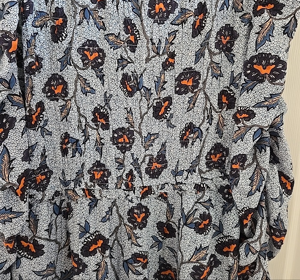 Anthropologie Floral V-Neck Long Sleeve Mini Dress - Picture 14 of 14